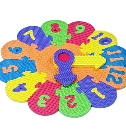 *الساعة المطاطية الحسية للأرقام مونتيسوري*