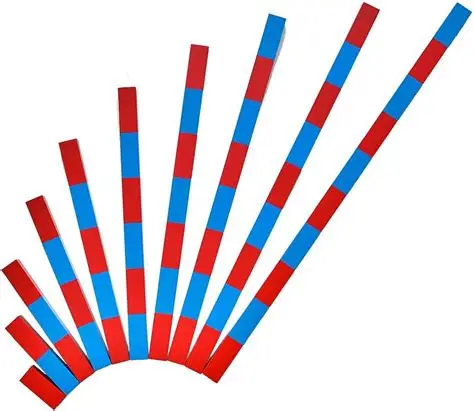 الأعمدة الحمراء والزرقاء للمنتيسوري